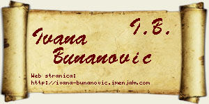 Ivana Bunanović vizit kartica